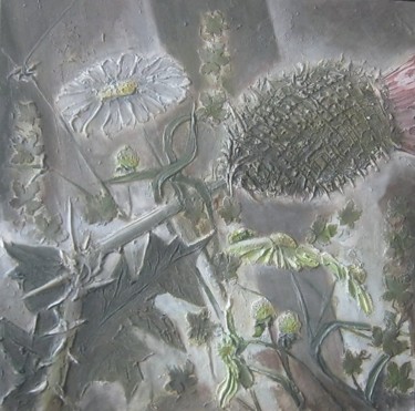 Malerei mit dem Titel "натюрморт,полевые ц…" von Sergei Bogoliubov, Original-Kunstwerk, Andere