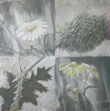 Картина под названием "Полевые цветы (3)" - Сергей Боголюбов, Подлинное произведение искусства, Акрил