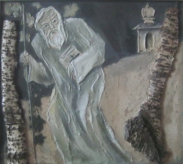 Painting titled "СТАРЕЦ.." by Sergei Bogoliubov, Original Artwork, Acrylic