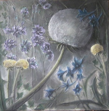 Painting titled "Полевые цветы (2)" by Sergei Bogoliubov, Original Artwork, Acrylic