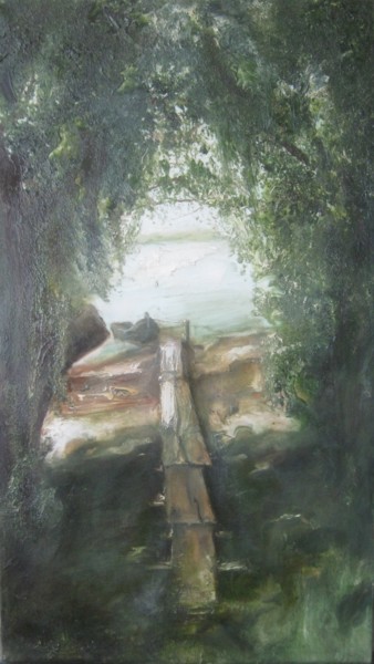 Картина под названием "В дельте Дуная..." - Сергей Боголюбов, Подлинное произведение искусства, Масло