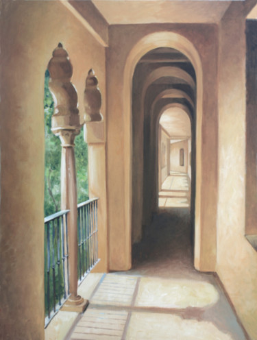 Painting titled "Sevilla" by Daniela Viecelli Ianculescu, Original Artwork, Acrylic Mounted on Wood Stretcher frame