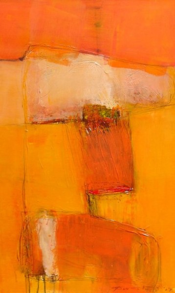Peinture intitulée "Silence Of Yellow #2" par Purnata, Œuvre d'art originale, Huile