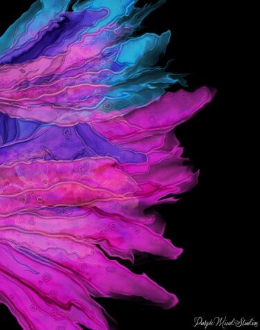 Arts numériques intitulée "Flowing Flower" par Purplemindstudios, Œuvre d'art originale, Peinture numérique