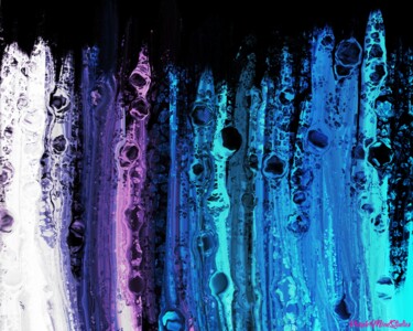 Arte digital titulada "Acrylic Pour Cool R…" por Purplemindstudios, Obra de arte original, Pintura Digital