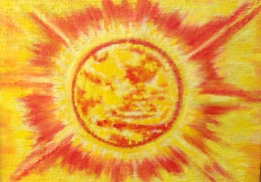 Pintura intitulada "" моё солнце"" por Aliona Ruskaia, Obras de arte originais, Óleo
