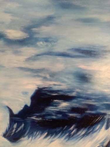 Картина под названием "Небесный Ангел" - Алёна Руская, Подлинное произведение искусства, Масло