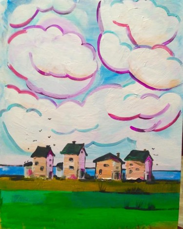 Картина под названием "Зефирные облака" - Ирина Иванова, Подлинное произведение искусства, Другой