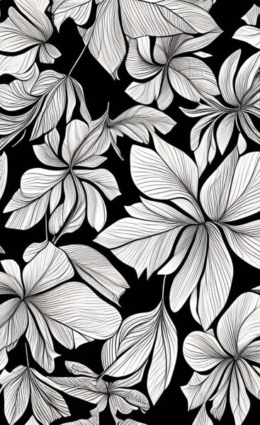 Arte digital titulada "flores albos" por Pushisstik, Obra de arte original, Imagen generada por IA