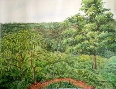 Painting titled "Landscape3" by Pushpendra Singh Mandloi, Original Artwork, Acrylic