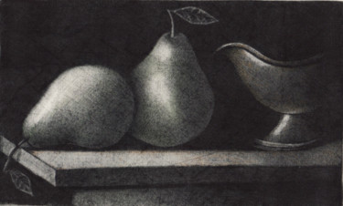 Printmaking titled "Little pears" by Vjacheslav Illjashenko, Original Artwork, Etching