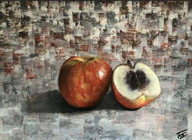 Peinture intitulée "Rotten apple" par Puza Thapa, Œuvre d'art originale, Acrylique