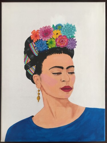 Pittura intitolato "Frida Kahlo" da P. Verdú, Opera d'arte originale