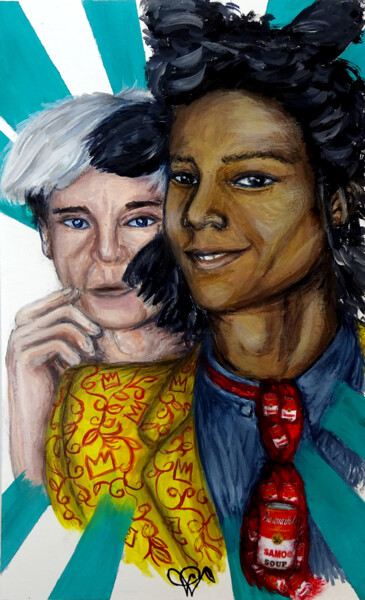 Pintura titulada "Peinture Basquiat W…" por Pvettese, Obra de arte original, Acrílico