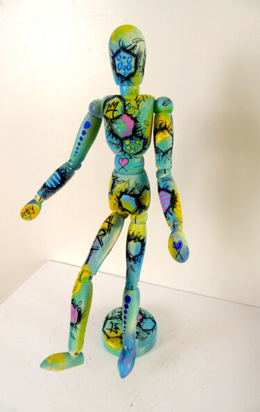 Skulptur mit dem Titel "Art Manikin Mannequ…" von Pvettese, Original-Kunstwerk, Sprühfarbe