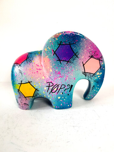 Sculpture titled "Sculpture Elephant…" by Pvettese, Original Artwork, Spray paint