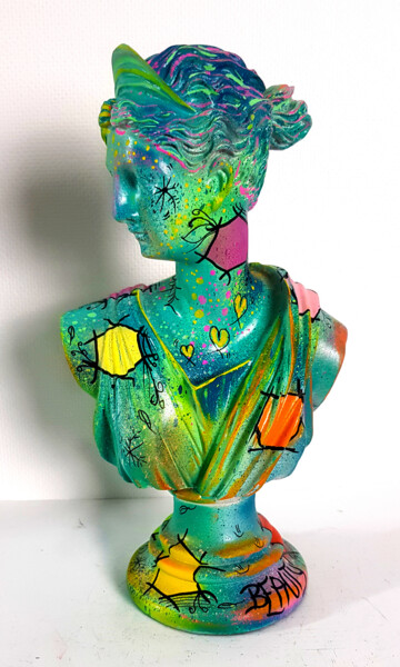Sculptuur getiteld "Sculpture Diane Pop…" door Pvettese, Origineel Kunstwerk, Graffiti