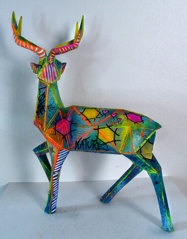Скульптура под названием "Pop Art Sculpture B…" - Pvettese, Подлинное произведение искусства, Рисунок распылителем краски