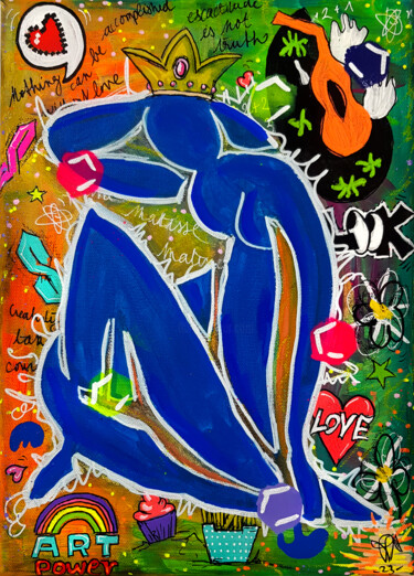 Картина под названием "Tableau Pop Art Mat…" - Pvettese, Подлинное произведение искусства, Маркер Установлен на Деревянная р…