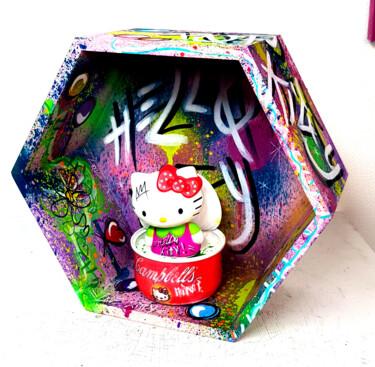 Escultura intitulada "Hello Kitty Graffit…" por Pvettese, Obras de arte originais, Tinta spray