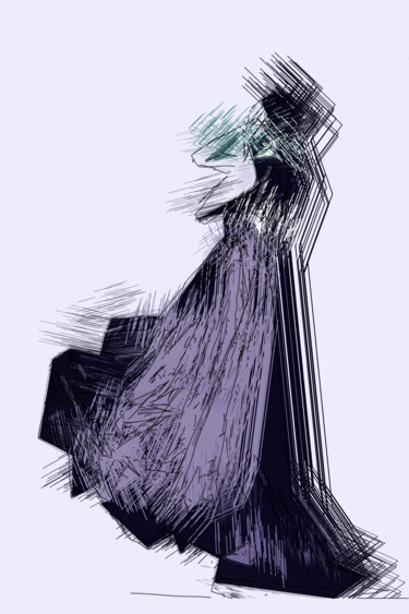 Digital Arts titled "Fashion Dress" by Pwa Studio, Original Artwork, Digital Painting