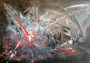 Painting titled "Big bang" by Pascal Weber, Original Artwork, Oil