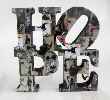 Скульптура под названием "PyB - Hope BANKSY…" - Pyb, Подлинное произведение искусства, Акрил