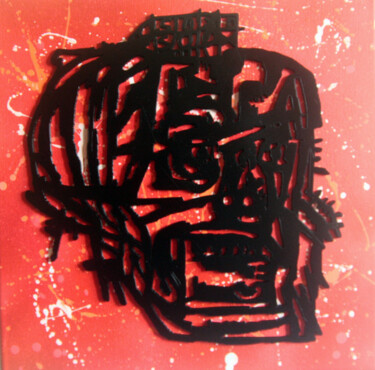 Painting titled "PyB 110M Basquiat,…" by Pyb, Original Artwork, Resin