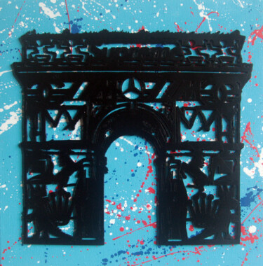 Schilderij getiteld "PyB Arc de Triomphe…" door Pyb, Origineel Kunstwerk, Collages