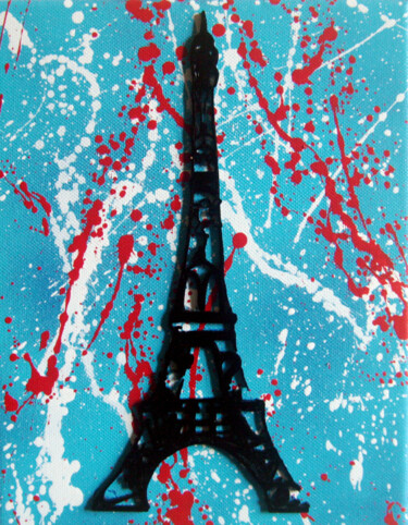 Peinture intitulée "PyB TOUR EIFFEL  lo…" par Pyb, Œuvre d'art originale, Collages