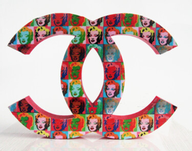 Escultura intitulada "PyB Chanel Marilyn…" por Pyb, Obras de arte originais, Resina