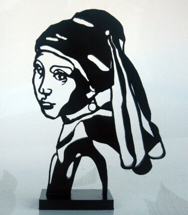 Sculptuur getiteld "PyB Vermeer Pearl G…" door Pyb, Origineel Kunstwerk, Hars