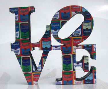 Sculpture titled "PyB Love Warhol Sou…" by Pyb, Original Artwork, Resin