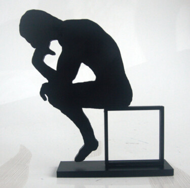 Sculpture intitulée "PyB Le penseur Rodi…" par Pyb, Œuvre d'art originale, Résine
