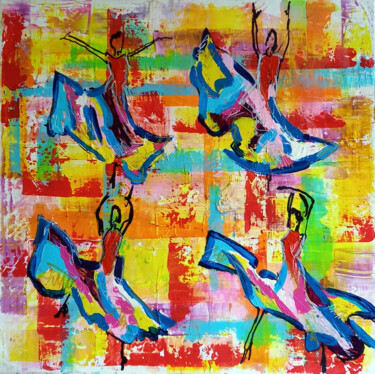 Painting titled "PyB Dance girl , 20…" by Pyb, Original Artwork, Acrylic Mounted on Wood Stretcher frame