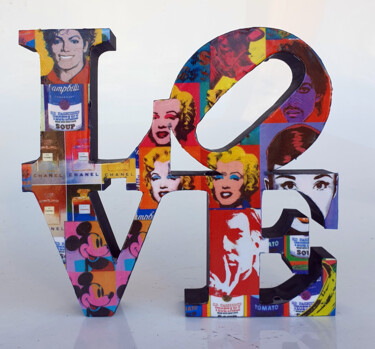 Sculptuur getiteld "PyB Love Warhol , 2…" door Pyb, Origineel Kunstwerk, Hars