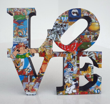 Escultura titulada "PyB Love ASTERIX  ,…" por Pyb, Obra de arte original, Resina