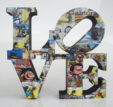 Γλυπτική με τίτλο "PyB Love Gaston Lag…" από Pyb, Αυθεντικά έργα τέχνης, Ρητίνη