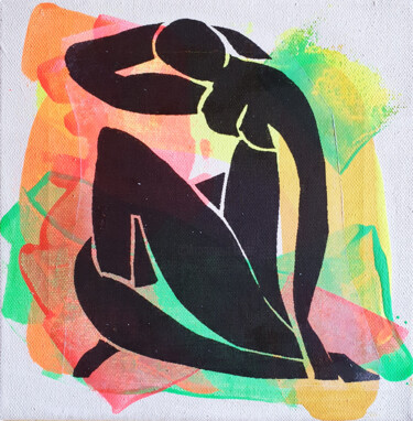 Painting titled "PyB girl Matisse  2…" by Pyb, Original Artwork, Acrylic Mounted on Wood Stretcher frame