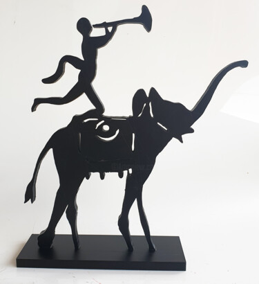 「PYB Elephant Dali ,…」というタイトルの彫刻 Pybによって, オリジナルのアートワーク, 樹脂