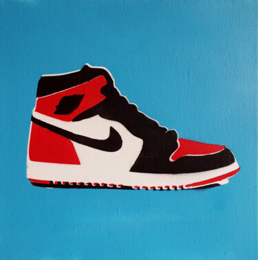 Painting titled "PyB Air Jordan snea…" by Pyb, Original Artwork, Acrylic Mounted on Wood Stretcher frame