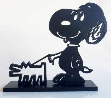 Sculpture titled "PYB Snoopy & Dog Ha…" by Pyb, Original Artwork, Resin