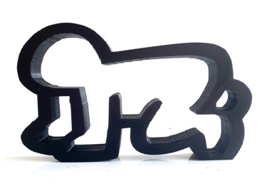 Escultura intitulada "PyB Keith Baby Hari…" por Pyb, Obras de arte originais, Resina