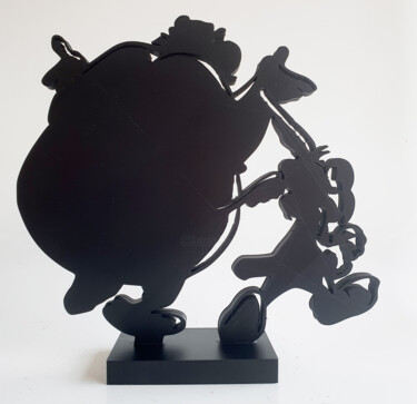 Skulptur mit dem Titel "PYB Asterix & Obeli…" von Pyb, Original-Kunstwerk, Harz