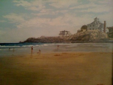 Painting titled "Good Harbor Beach" by Steven Pynn, Original Artwork, Acrylic