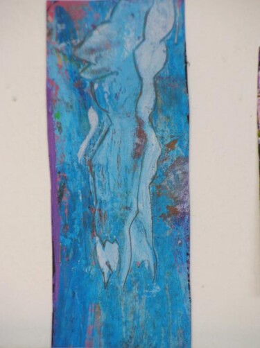 Painting titled "Ms Blue" by Q.Mumu, Original Artwork