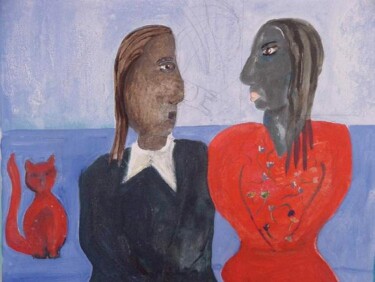 Painting titled "The silent gypsies" by Q.Mumu, Original Artwork