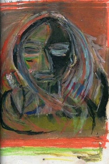Painting titled "Wind woman" by Q.Mumu, Original Artwork