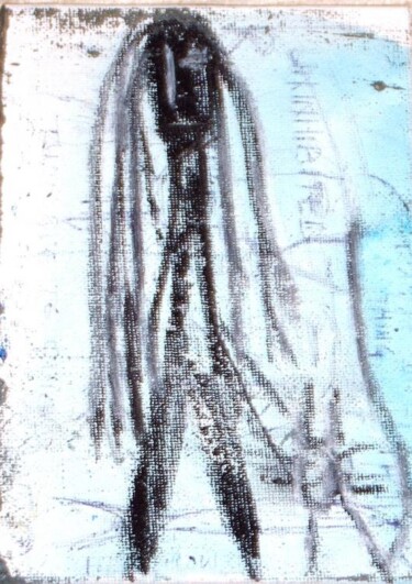 Painting titled "Self-portrait" by Q.Mumu, Original Artwork