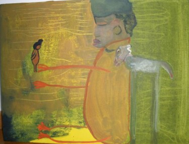 Painting titled "Hakim" by Q.Mumu, Original Artwork